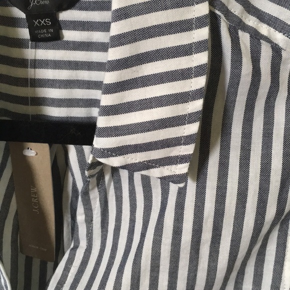 NWT J.CREW Striped Short Sleeve Button Up - Picture 4 of 4